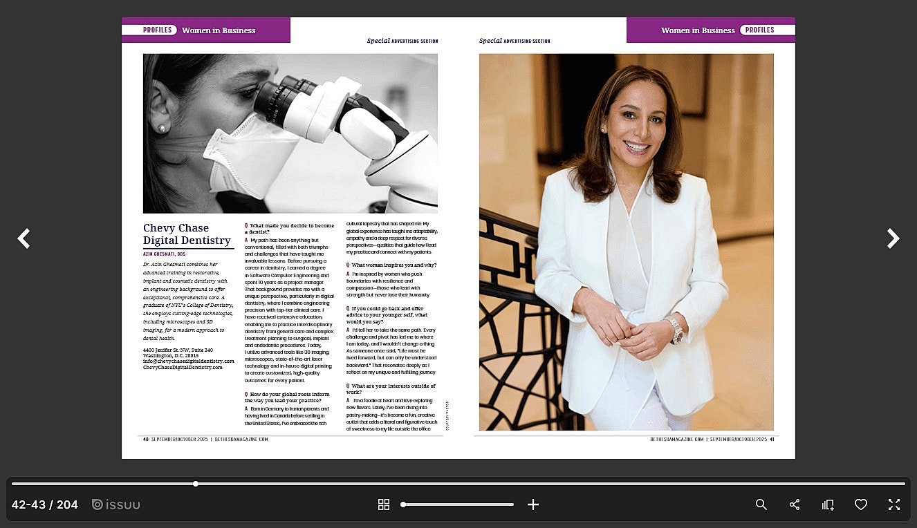 Dentist discussing advanced dental technology and treatment.