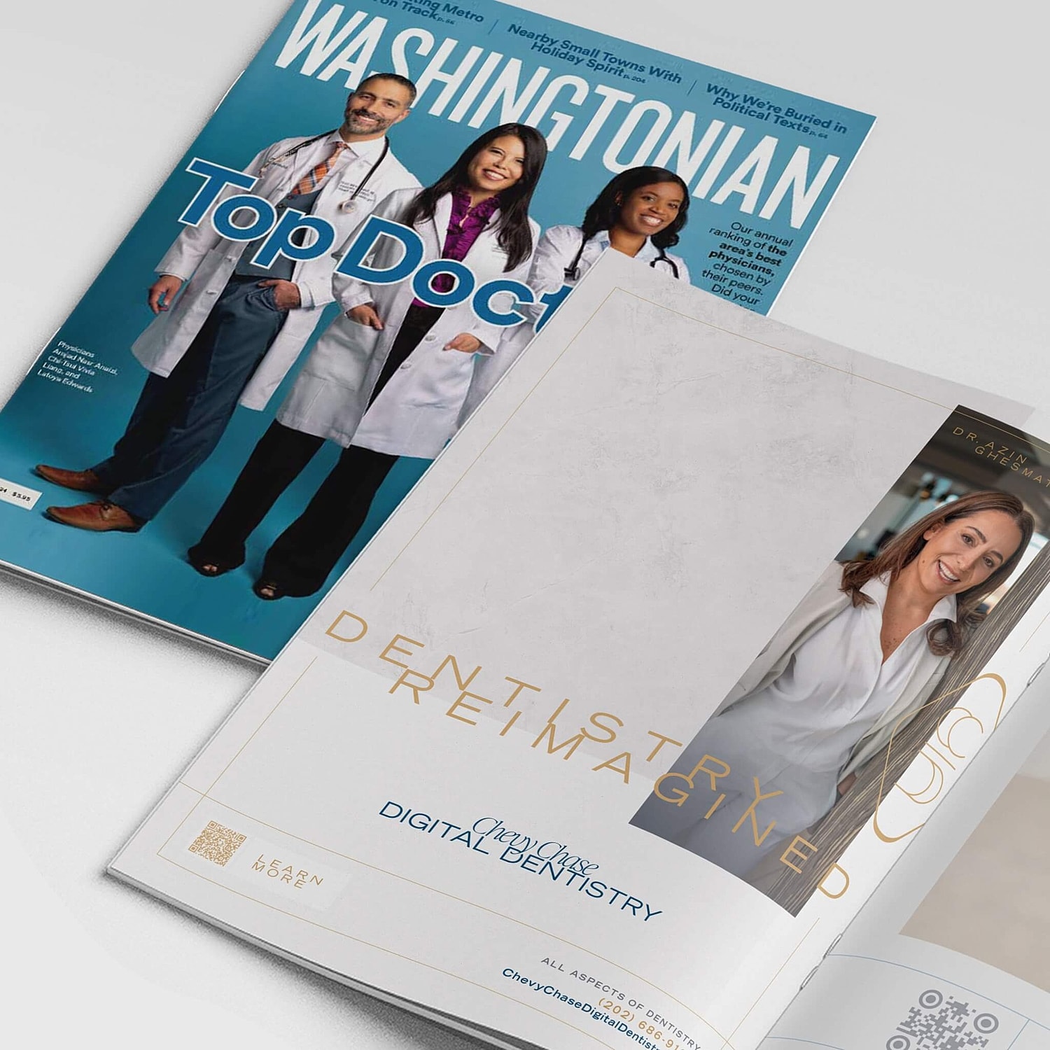 Magazine cover featuring top doctors and dentistry.